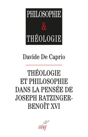 THEOLOGIE ET PHILOSOPHIE DANS LA PENSEE DE JOSEPHRATZINGER-BENOIT XVI