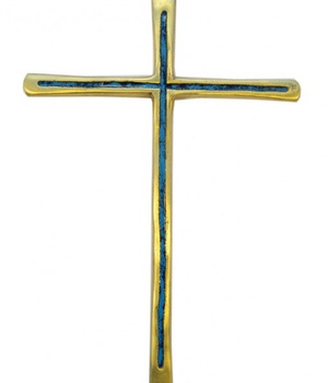 CROIX BRONZE 13 X 20 CM CM LONGUE FINE EMAIL NDSP