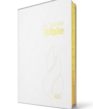 BIBLE SEGOND NEG COMPACTE - COUVERTURE SOUPLE TOILEE BLANCHE, TRANCHES OR