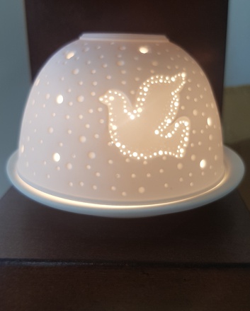 PHOTOPHORE EN PORCELAINE - COLOMBE