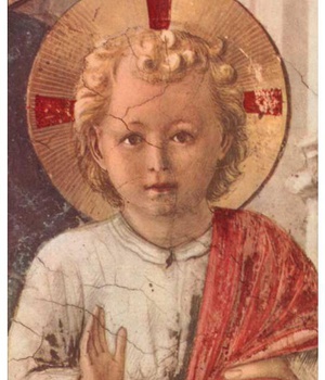 L'EMMANUEL ENFANT JESUS - MINI ICONE AUTOCOLLANTE 7X8 CM