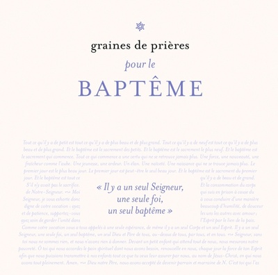 GRAINES DE PRIERES : LE BAPTEME