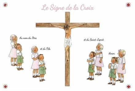 CARTE A5 LE SIGNE DE LA CROIX - EDITION ILLUSTREE