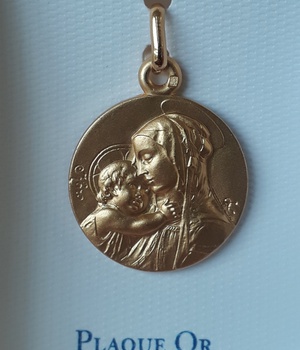 MEDAILLE PO VIERGE A L'ENFANT 18 MM