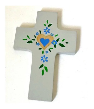 CROIX TU REMPLIS MON COEUR GALET 7X11 CM
