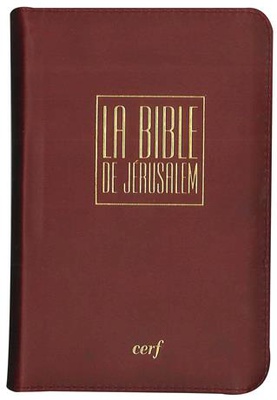 BIBLE JERUSALEM - RELIURE SOUPLE CUIR, TRANCHES OR, GLISSIERE, ETUI, EDITION POCHE, AVEC INTRODUCTIO