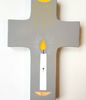 CROIX BOIS LE SEIGNEUR EST MA LUMIERE