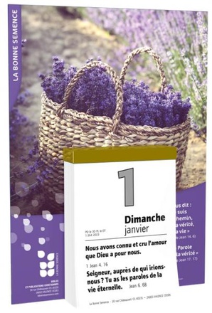 CALENDRIER BONNE SEMENCE 2023 FRANCAIS BLOC ET PLAQUE