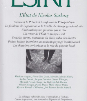 ETAT DE NICOLAS SARKOZY REVUE ESPRIT MARS AVR 2010