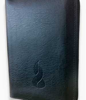 BIBLE NEG MINIATURE : FIBROCUIR NOIR, TRANCHES OR, FERMETURE ECLAIR