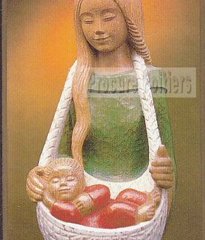 ICONE MEDIA 10X15 Y LE PAPE MARIE ET JESUS AU COUFFIN NDSP