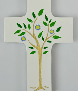 CROIX BOIS RACINE ET VIE 7X11 CM