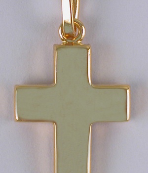 CROIX PLAQUE OR PETITE ET EPAISSE HAUTEUR 1.03 CM