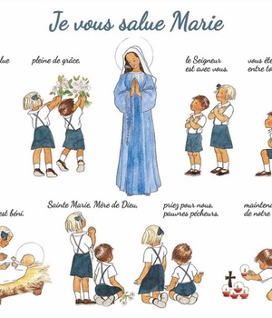 CARTE A5 JE VOUS SALUE MARIE - EDITION ILLUSTREE