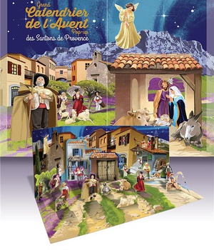 GRAND CALENDRIER DE L'AVENT POP-UP DES SANTONS DE PROVENCE - AVEC SON LIVRET D'ACCOMPAGNEMENT