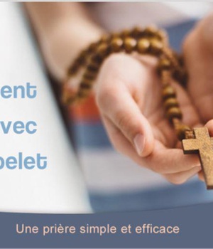 CARTE COMMENT PRIER AVEC LE CHAPELET, LOT DE 20 EX