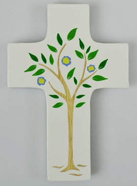 CROIX BOIS RACINE ET VIE 7X11 CM