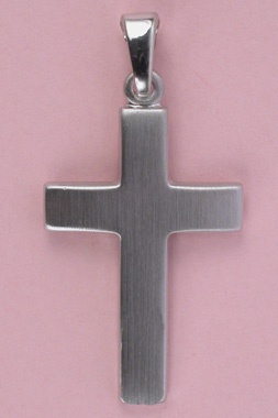 CROIX ARGENT CLASSIQUE BROSSEE 2.2 CM NDSP
