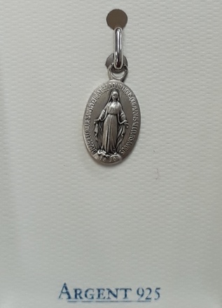 MEDAILLE MIRACULEUSE ARGENT 7X10 CM