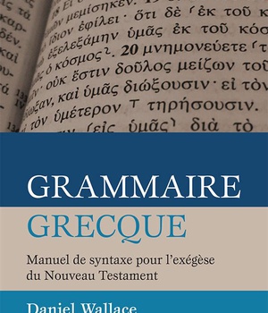 GRAMMAIRE GRECQUE - MANUEL DE SYNTAXE POUR LEXEGESE DU NOUVEAU TESTAMENT