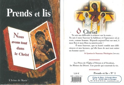 PRENDS ET LIS N 1 : NOUS AVONS TOUT DANS LE CHRIST