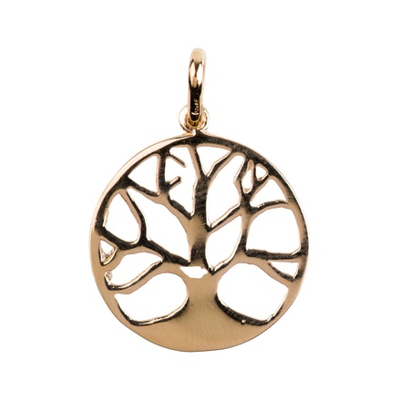 MEDAILLE ARBRE DE VIE EVIDEE PLAQUE OR DIAM 1.9 CM