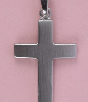 CROIX ARGENT CLASSIQUE BROSSEE 2.2 CM NDSP