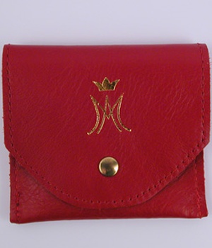 ETUI CUIR ROUGE CHAPELET OU CUSTODE