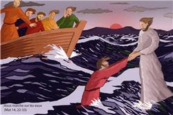 PUZZLE 160 PIECES - JESUS MARCHE SUR LES EAUX