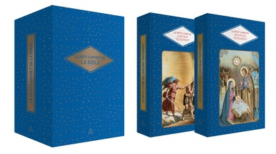 LE PETIT COFFRET DE LA BIBLE ( 2 VOLUMES : ANCIEN ET NOUVEAU TESTAMENT )