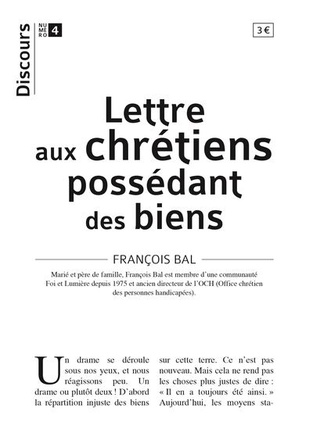 DISCOURS N 4 - LETTRE AUX CHRETIENS POSSEDANT DES BIENS