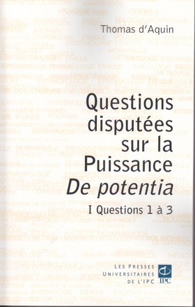 QUESTIONS DISCUTEES SUR LA PUISSANCE DE PONTENTIA