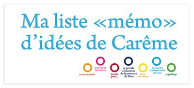 MEMO DE CAREME 30 ANS ET + - LISTE DA IDEES DE CAREME