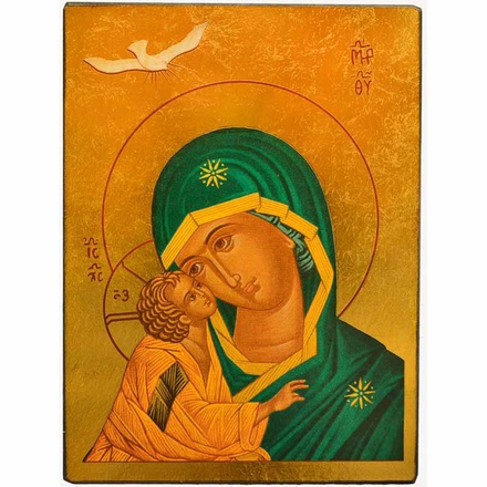 NOTRE DAME DES GRACES - ICONE DOREE A LA FEUILLE 11.5X15 CM