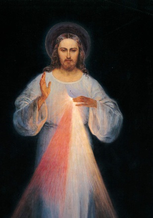 REPRODUCTION DU TABLEAU ORIGINAL DE JESUS MISERICORDIEUX 31X17 CM SUR PAPIER BRILLANT CARTONNE