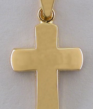 CROIX PLAQUE OR FANTAISIE BOMBEE 1.8 CM
