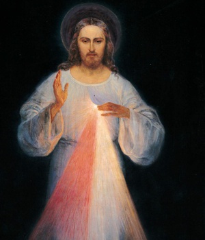 REPRODUCTION DU TABLEAU ORIGINAL DE JESUS MISERICORDIEUX 31X17 CM SUR PAPIER BRILLANT CARTONNE