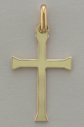 CROIX PLAQUE OR FANTAISIE