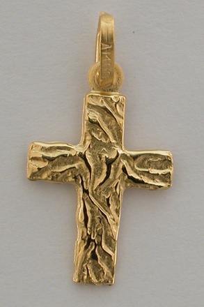 CROIX PLAQUE OR FANTAISIE