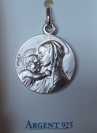 MEDAILLE VIERGE ET ENFANT 18 MM