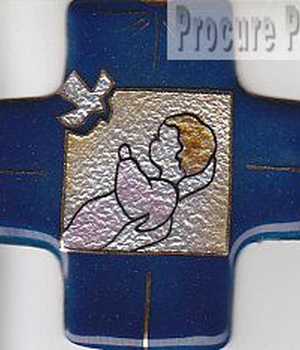 CROIX EMAIL BAPTEME F 8X8CM CRMI 025 BL /A NDSP