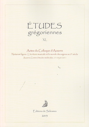 ETUDES GREGORIENNES XL - 2013