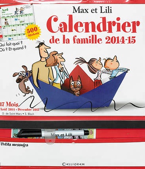 CALENDRIER DE LA FAMILLE MAX ET LILI 2014/2015