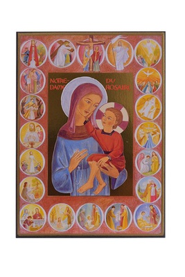 NOTRE DAME DU ROSAIRE - ICONE CLASSIQUE 22X18,1 CM - 602.74