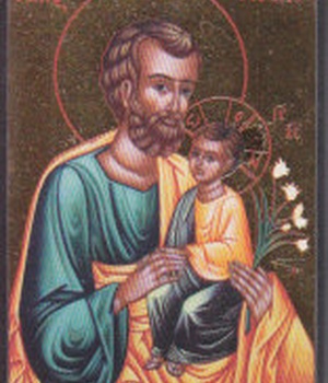 SAINT JOSEPH A L'ENFANT - MINI ICONE AUTOCOLLANTE 7X5 CM - 128.11