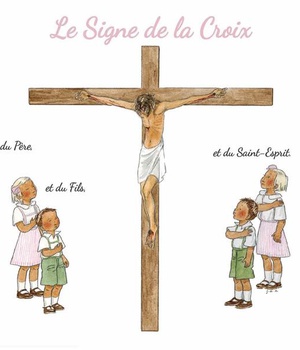 CARTE A5 LE SIGNE DE LA CROIX - EDITION ILLUSTREE