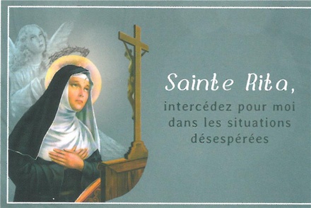 CARTE SAINTE RITA PAR LOT DE 20