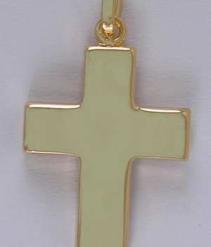 CROIX PLAQUE OR FANTAISIE
