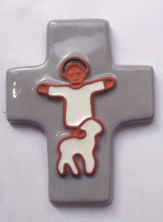 CROIX CERAMIQUE BERGER ET MOUTON