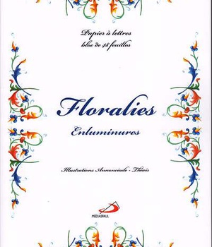 PAPIER A LETTRES FLORALIES ENLUMINURES BPL15